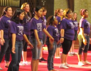 Camp II girls doing one of their many choreographed numbers!